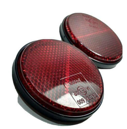 2 X Rear Red Reflector Trailer Truck Horsebox Tractor Round Maypole Mp854SSB - Mid-Ulster Rotating Electrics Ltd