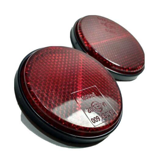 2 X Rear Red Reflector Trailer Truck Horsebox Tractor Round Maypole Mp854SSB - Mid-Ulster Rotating Electrics Ltd