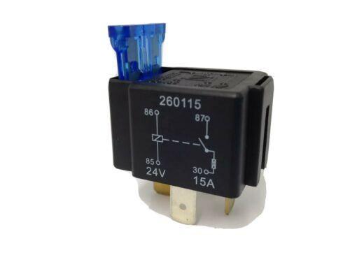 4 Pin Fused Relay Switch Normally Open 4 Terminal 24V 15A Wood Auto Rly1026 - Mid-Ulster Rotating Electrics Ltd
