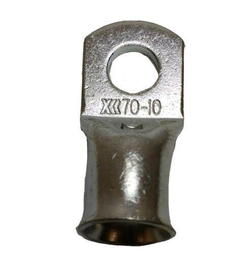 5X 70Mm X M10 Copper Tube Crimp Terminal Ring Cable Eye Wood Auto Ctt7010 - Mid-Ulster Rotating Electrics Ltd