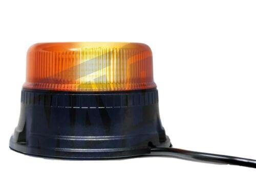 Mini Led Flasher Beacon 3 Bolt Mount Amber Multi Function 12V 24V Maypole Mp4070 - Mid-Ulster Rotating Electrics Ltd