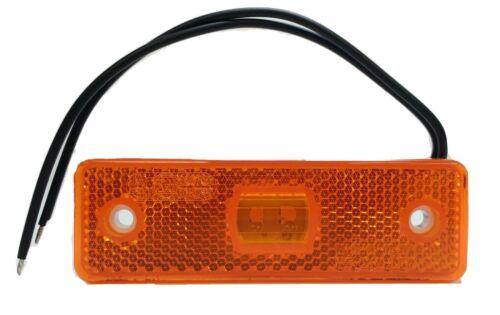 Amber Led Side Marker Lamp Light With Reflector Was 12V 24V Maypole Mp8775B - Mid-Ulster Rotating Electrics Ltd