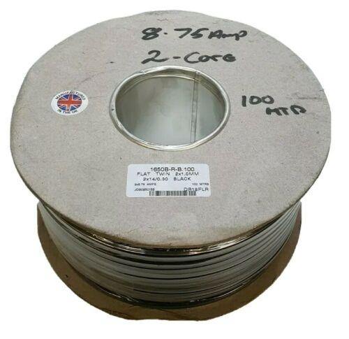 100M Reel 8.75 Amp 2 Core Flat Twin Pvc Cable Automarine 12V 24V Wire 1650Brb - Mid-Ulster Rotating Electrics Ltd