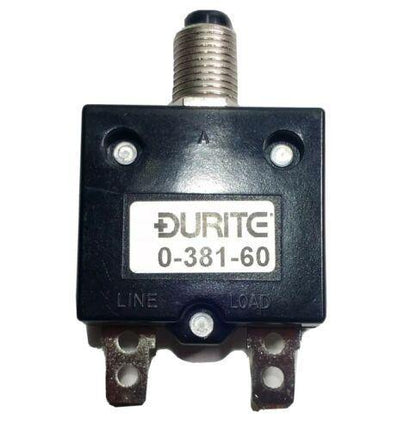 10A Thermal Circuit Breaker Trip Push Button Re-Settable 12V 24V Durite 0-381-60 - Mid-Ulster Rotating Electrics Ltd