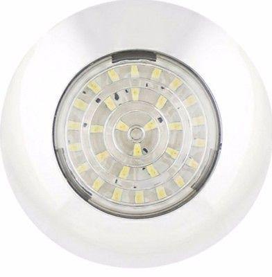 12V LED AUTOLAMPS INTERIOR EXTERIOR ROUND LIGHT LAMP WHITE SURROUND 7524W - Mid-Ulster Rotating Electrics Ltd