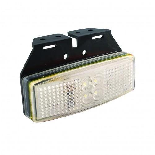 White Clear Front End Marker Lamp With Angled Bracket 12V 24V Led Autolamps 1491WM - Mid-Ulster Rotating Electrics Ltd