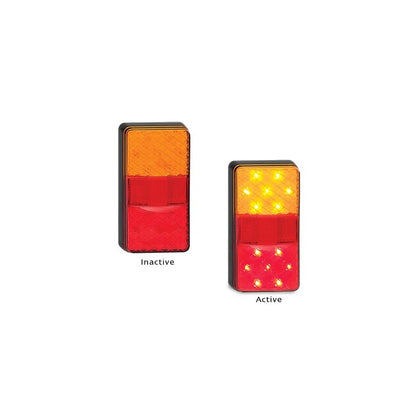 PAIR 12V 24V LED AUTOLAMPS REAR COMBINATION LAMP LIGHT STOP TAIL FLASHER 150ARME
