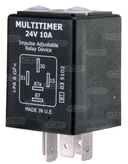 5 Pin Multi-Timer Relay Adjustable Variable 24V 10A Cargo 160928 - Mid-Ulster Rotating Electrics Ltd