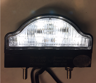 Number Plate Lamp Light White 6 Led Dual Voltage 12V 24 Maypole Mp8227B - Mid-Ulster Rotating Electrics Ltd