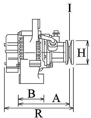 17 Acr 12V Lucas Type Alternator Without Pulley Classic Vintage 16001 - Mid-Ulster Rotating Electrics Ltd