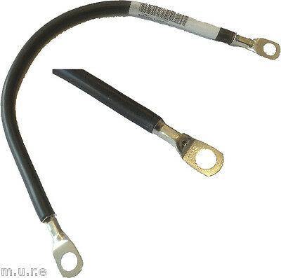 Battery Lead Black 16Mm 375Mm Long Earth Cable 2 X 8Mm Eyes Wood Auto Bal1002B - Mid-Ulster Rotating Electrics Ltd
