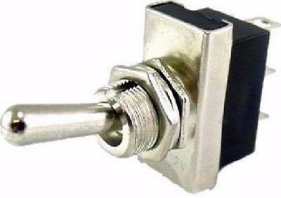 Robinson K895 chrome on off toggle switch with a black base perfect for car dash applications from Mid Ulster Rotating