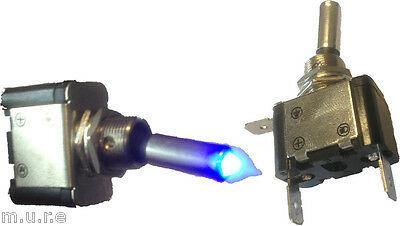 On Off Toggle Switch Flip Flick With Blue Led Tip 12V 20A K894B - Mid-Ulster Rotating Electrics Ltd