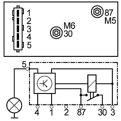Glow Plug Heater Citreon Fiat Peugeot Timer Relay 12V 5 Pin Plug Cargo 160434 - Mid-Ulster Rotating Electrics Ltd