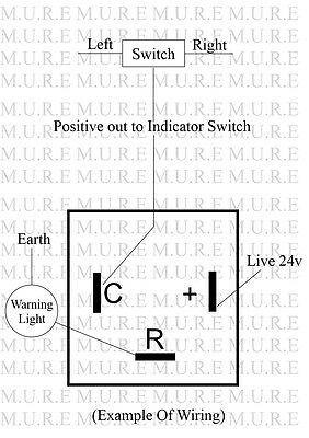 3 Pin Flasher Relay Indicators 24V Unit 48W Max Light Turn Signal Cargo 160313 - Mid-Ulster Rotating Electrics Ltd