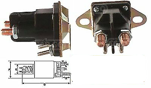 Universal Solenoid 80A 5" Studs 4 Terminal Lawn Mower Cargo 234072 - Mid-Ulster Rotating Electrics Ltd