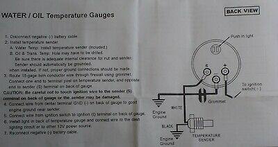 Oil Temperature Gauge & Temperature Sender 12V Analog 52Mm Wood Auto Mtr1004B12 - Mid-Ulster Rotating Electrics Ltd