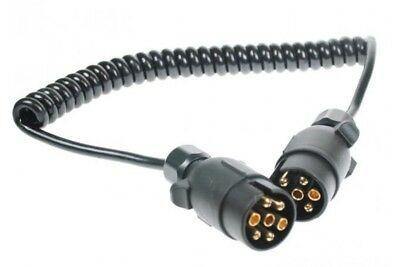 7 Pin Extension Lead Plugs Curly 1.5M Work Length 2 Male Genuine Maypole Mp588 - Mid-Ulster Rotating Electrics Ltd