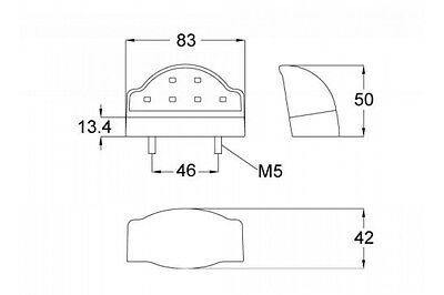 Number Plate Lamp Light White 6 Led Dual Voltage 12V 24 Maypole Mp8227B - Mid-Ulster Rotating Electrics Ltd