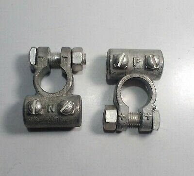Pair Battery Terminals Zinc Plated 17mm Fit 66mm² Cable Wood Auto BTT1003N + P - Mid-Ulster Rotating Electrics Ltd
