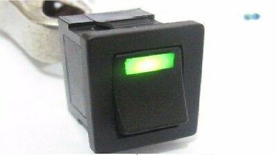 On Off Square Rocker Green Led Rectangle Switch 12V Robinson K703 - Mid-Ulster Rotating Electrics Ltd