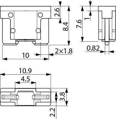 5X 10A Mini Blade Fuse Automotive Low Profile Red Up To 58V Cargo 192767 - Mid-Ulster Rotating Electrics Ltd