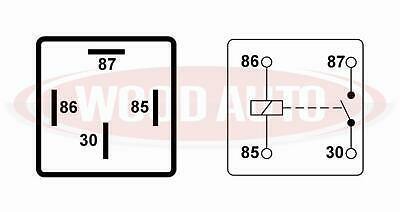 4 Pin Relay Switch Car Boat Ford Vw Opel 12V 40 Amp Wood Auto Rly1015 - Mid-Ulster Rotating Electrics Ltd