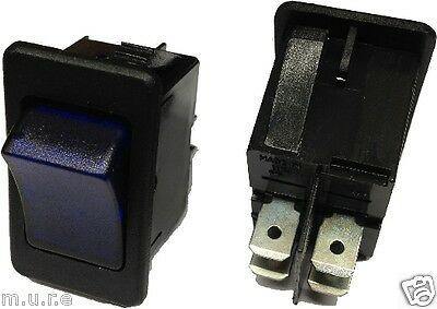 On Off Rocker Switch Twin Circuit Double Pole Rectangle Blue 12V Robinson K632 - Mid-Ulster Rotating Electrics Ltd