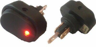 On Off Rocker Switch Red Led Round Car Dash 12V Robinson K474Led - Mid-Ulster Rotating Electrics Ltd