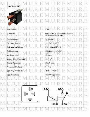 4 Pin Relay Switch High Performance Heavy Duty Bracket 24V 50A Robinson Ed543 - Mid-Ulster Rotating Electrics Ltd