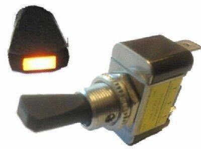 On Off Toggle Switch Flip Flick With Amber Led Tip 12V 30A Car Robinson K861 - Mid-Ulster Rotating Electrics Ltd
