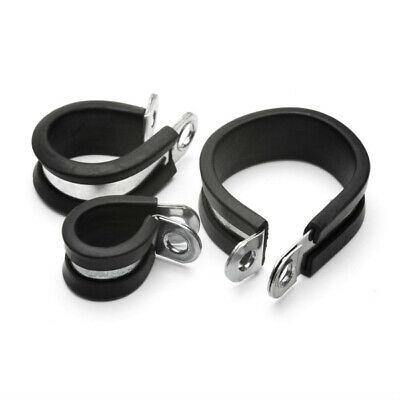 5 X Rubber Lined P Clip Black Size 10 Cable Pipe Wire 10Mm Ctie Pclip Crlpc4 - Mid-Ulster Rotating Electrics Ltd