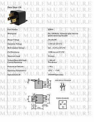 4 Pin On/Off Relay Switch 6.3Mm With Bracket 24V 20A Robinson Ed008 - Mid-Ulster Rotating Electrics Ltd