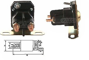 Universal Solenoid Mower 12V 3 Terminals 80A 1" Studs Cargo 234073 - Mid-Ulster Rotating Electrics Ltd