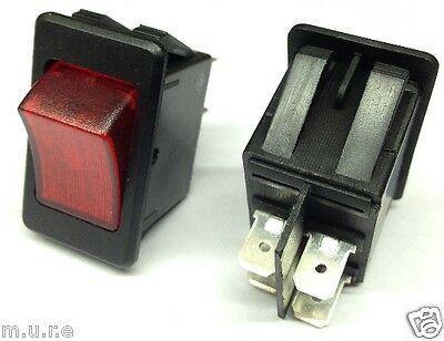 On Off Rocker Switch Twin Circuit Double Pole Rectangle Red 12V Robinson K634 - Mid-Ulster Rotating Electrics Ltd