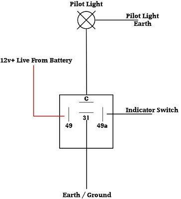 4 Pin Flasher Unit Relay Indicators 12V Unit For Light Turn Signal Wood FLH1005 - Mid-Ulster Rotating Electrics Ltd