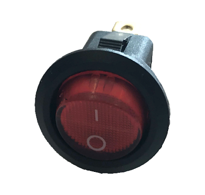 On / Off Rocker Switch Red Round Circular 12V 24V Illuminated Mure SW ...