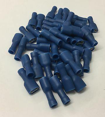 100X 6.3Mm Insulated Blue Female Spade Terminals Crimp Ctie Uk T2Pofti63508 - Mid-Ulster Rotating Electrics Ltd