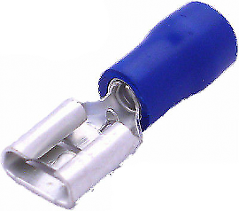 50 X 6.3Mm Blue Female Spade Terminals Connectors Crimp Car Ctie Uk T2Pof63508 - Mid-Ulster Rotating Electrics Ltd