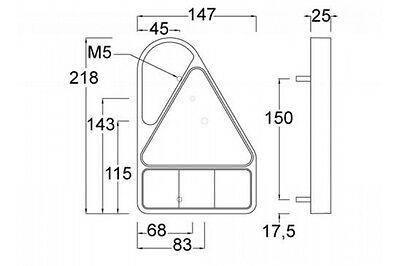 2 X Led Combo Trailer Caravan Rear Lamp Light Maypole 12V 24V Mp8605Bl Mp8605Br - Mid-Ulster Rotating Electrics Ltd