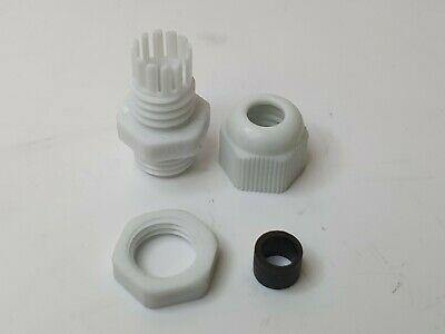 4 X Cable Gland Lock Nut Ip68 Rated Cord Grip 6Mm Max Dia White Nylon Mure Pg7-W - Mid-Ulster Rotating Electrics Ltd
