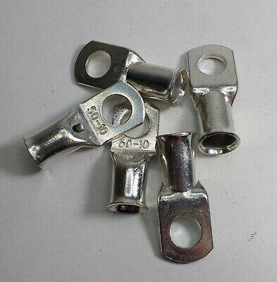 5X 50Mm X M10 Copper Tube Crimp Terminal Battery Cable Eye Wood Auto Ctt5010 - Mid-Ulster Rotating Electrics Ltd