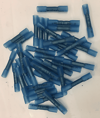 50 X Duraseal Type Blue Glue Heat Shrink Butt Splice Terminals Crimp Ctie Hsb2.0 - Mid-Ulster Rotating Electrics Ltd