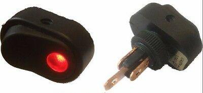 On Off Rocker Switch Red Spot Round Car Dash 12V Robinson K474Rs - Mid-Ulster Rotating Electrics Ltd