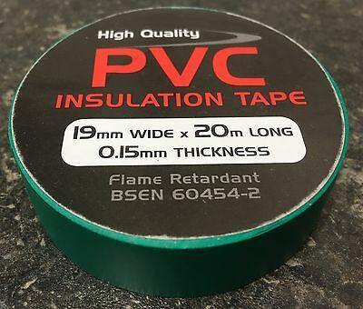 2 Rolls Green Pvc Insulating Tape Strong 20M 19Mm Ctie Citgrn - Mid-Ulster Rotating Electrics Ltd