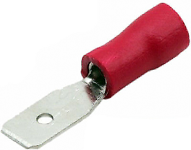 50 X 6.3Mm Red Male Spade Terminals Connectors Crimp Car Van Ctie Uk T1Pom63508 - Mid-Ulster Rotating Electrics Ltd