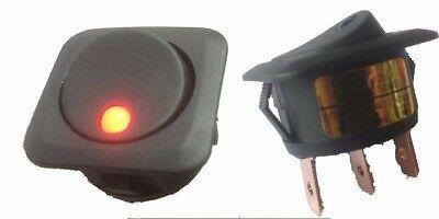 On Off Rocker Switch 12V Red Square Round Led Car Dash Robinson K764 - Mid-Ulster Rotating Electrics Ltd