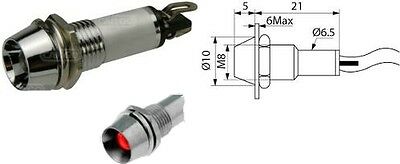 Red Led Warning Indicator Round Panel Light Lamp 12V 24V Cargo 181570 - Mid-Ulster Rotating Electrics Ltd