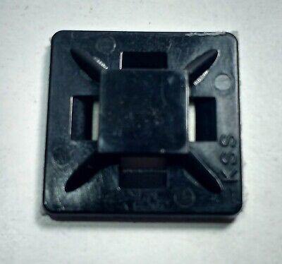 25X Cable Tie Mount Nylon Clips Black Square Wire Cable Tidy Wood Auto Cma1400 - Mid-Ulster Rotating Electrics Ltd
