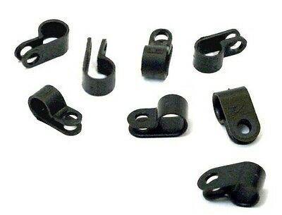 100 X P Clips Black Wire Cable Tidy 12.7Mm 1/2" Nylon Wood Auto Pclip Cma1005 - Mid-Ulster Rotating Electrics Ltd